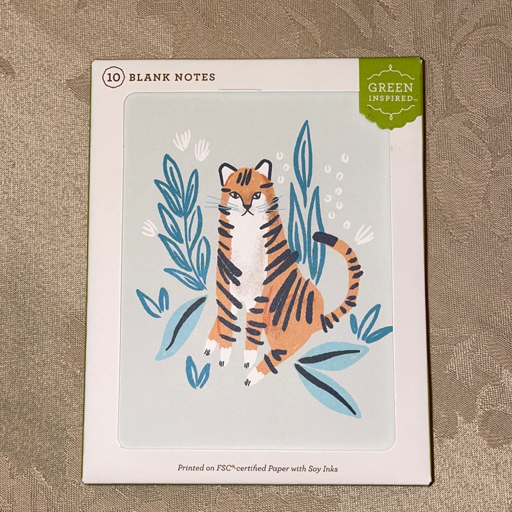 Tiger Cat Blank Notecards